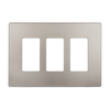 Elite Series 3-Gang Screwless Decorator Wall Plate
