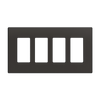 Elite Series 4-Gang Screwless Decorator Wall Plate