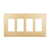 Elite Series 4-Gang Screwless Decorator Wall Plate