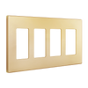 Elite Series 4-Gang Screwless Decorator Wall Plate