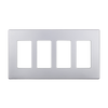 Elite Series 4-Gang Screwless Decorator Wall Plate