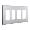 Elite Series 4-Gang Screwless Decorator Wall Plate
