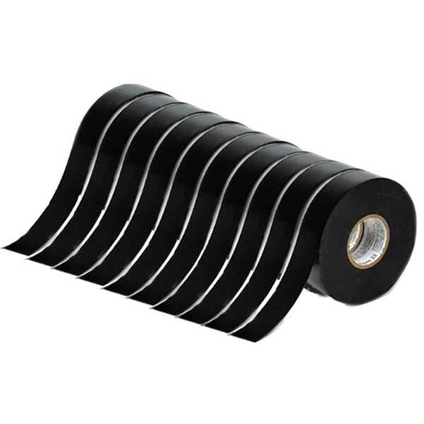 3/4 in. x 60 ft. Vinyl Electrical Tape | Black Color | 10 PACK SLEEVE