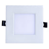 Topaz 6-inch Slim Fit LED recessed downlight with square trim, 5 CCT selectable, ultra-slim design, and remote J-box for easy installation