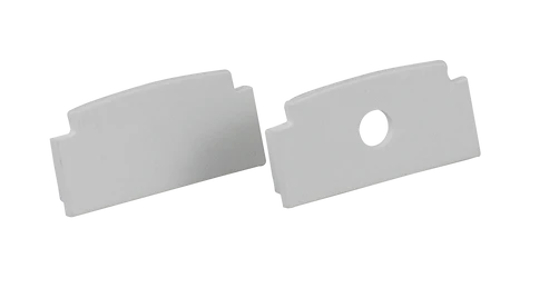 1 Inch End Caps Channel | White | Goodlite G-99921