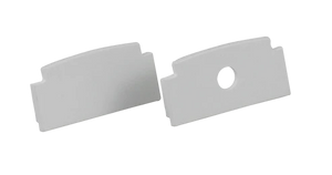 1" white LED channel end caps for clean, professional finishes and protection of LED tape ends. - Available at Electrical Marketplace
