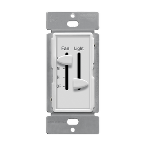 ENERLITES 17001-F3 3 speed fan control and LED dimmer slider switch single pole UL listed - Available at Electrical Marketplace