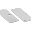 2" white end caps for trimless LED channels, providing protection and a clean, professional finish for linear LED lighting.