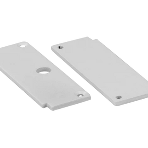2" white end caps for trimless LED channels, providing protection and a clean, professional finish for linear LED lighting. - Available at Electrical Marketplace