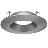 Astrofit 4 inch brushed nickel round recessed trim for interchangeable retrofit modules