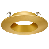 Astrofit 4 inch brushed brass round recessed trim for interchangeable retrofit modules