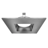 Astrofit 4 inch brushed nickel square recessed trim for interchangeable retrofit modules