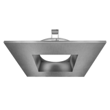 Astrofit 4 inch brushed nickel square recessed trim for interchangeable retrofit modules
