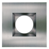 Astrofit 4 inch brushed nickel square recessed trim for interchangeable retrofit modules
