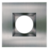 Astrofit 4 inch brushed nickel square recessed trim for interchangeable retrofit modules