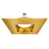 Astrofit 4 inch brushed brass square recessed trim for interchangeable retrofit modules