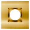 Astrofit 4 inch brushed brass square recessed trim for interchangeable retrofit modules