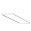 2x4 white flange kit for surface mounting LED troffers and flat panel lights