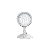 High output LED remote emergency light with dual 6W adjustable PAR-type heads, thermoplastic housing, and low-voltage operation for commercial and industrial egress lighting.
