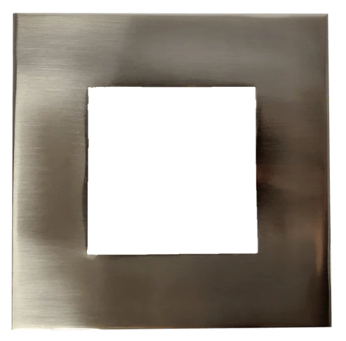 4 Inch Square Slim Brushed Nickel Cover | Goodlite G-48389