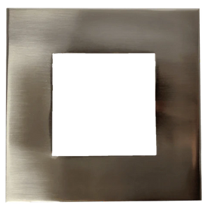 4 inch square slim brushed nickel recessed light cover - Available at Electrical Marketplace