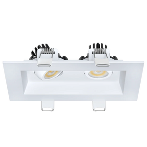 Saturn-multiple-2-inch-double-head-regressed-gimbal-led-recessed-light-white - Available at Electrical Marketplace