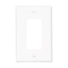 Eaton decorator wallplate PJ26W, standard size, supports 1-gang to 6-gang configurations, 4.87 x 3.2 inches, 0.2-inch depth, UL and cULus listed, RoHS compliant, white thermoplastic finish