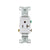 Eaton 1877W-BOX 20A commercial single receptacle, 125V flush mount with side wire terminals, featuring a nylon face and PVC bottom in white, NEMA 5-20R configuration, UL/cULus listed.