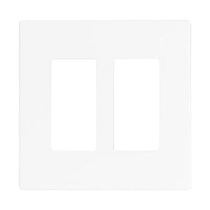 Eaton PJS262W 2-Gang White Screwless Wallplate – Standard Size Snap-On Cover for GFCI and Decorator Devices