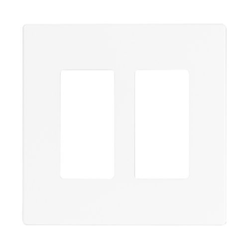 2-Gang Screwless Decorator Wallplate | Standard-Size | White
