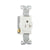 Eaton 20A commercial grade tamper-resistant single receptacle in white with 5-20R configuration, side wire terminals, impact-resistant thermoplastic face, and PVC body – TR1877W-BXSP.