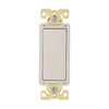 Eaton 7621W commercial decorator paddle switch, 20A, single-pole, 120/277V, white thermoplastic with antimicrobial actuator, back and push-in wiring.