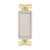Eaton 7621W commercial decorator paddle switch, 20A, single-pole, 120/277V, white thermoplastic with antimicrobial actuator, back and push-in wiring.