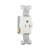 Eaton TR1877W-BXSP 20A 125V Commercial Grade Single Receptacle, Tamper-Resistant, White, NEMA 5-20R, Side-Wire, Auto-Grounding