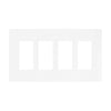 Eaton PJS264W 4-Gang White Screwless Wallplate – Snap-On Standard-Size Cover for Decorator and GFCI Devices