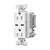 Eaton TRUSBC15W white combination USB Type-C charger with 15A duplex receptacle, tamper-resistant, decorator style, flush mount.