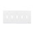 Eaton PJ5W 5-gang white toggle wallplate, mid-size polycarbonate design with five toggle switch openings, durable and RoHS compliant for residential or commercial use.
