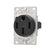 Eaton AH1258BK-F 50A 125/250V flush mount range receptacle, NEMA 14-50R, 3-pole 4-wire, black screw terminal outlet.