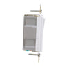 Eaton 7621W commercial decorator paddle switch, 20A, single-pole, 120/277V, white thermoplastic with antimicrobial actuator, back and push-in wiring.
