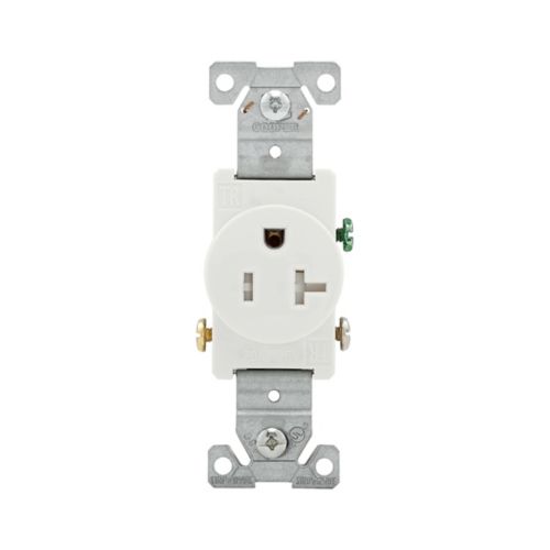 20 Amp Single Receptacle | Tamper Resistant | 125V | 5-20R | Commercial Grade