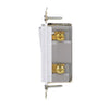 Eaton 7621W commercial decorator paddle switch, 20A, single-pole, 120/277V, white thermoplastic with antimicrobial actuator, back and push-in wiring.