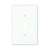 Eaton PJ1W white polycarbonate single-gang toggle wallplate, mid-size, durable impact-resistant material, designed for standard toggle switches, UL and cULus certified, clean modern finish.