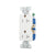 White 20 Amp Tamper-Resistant Decorator Receptacle, 125V, Side Wire, 5-20R – Sleek and safe outlet for residential and commercial use