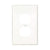 Eaton PJ8W white mid-size wallplate for single-gang duplex receptacles, made of durable polycarbonate with a smooth finish, ideal for residential or commercial use.
