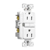 Eaton TWRGF15W-BX-L 15A tamper-resistant weather-resistant white self-test GFCI receptacle, slim design