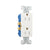 Eaton TR1107W white tamper-resistant 15A decorator duplex receptacle, 125V residential grade outlet with screw terminals, impact-resistant thermoplastic face, PVC body, and straight blade design.