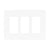 Eaton PJS263W 3-Gang White Screwless Wallplate – Standard-Size Snap-On Cover for Decorator and GFCI Devices