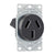 Eaton AH32BK-F 50A 125/250V range receptacle, NEMA 10-50R flush mount, 3-pole 3-wire, black non-grounding outlet.