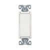 Eaton 7504W-BOX white four-way decorator switch, 15A 120/277V, compatible with motor, fan, LED, incandescent, CFL, fluorescent, halogen, ELV, and MLV loads, back and push wiring, thermoplastic housing, flush mount.