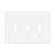 Eaton PJ3W 3-Gang Mid-Size Toggle Wallplate in White – Durable Polycarbonate with Toggle Cutouts, UL Listed for Residential or Commercial Use